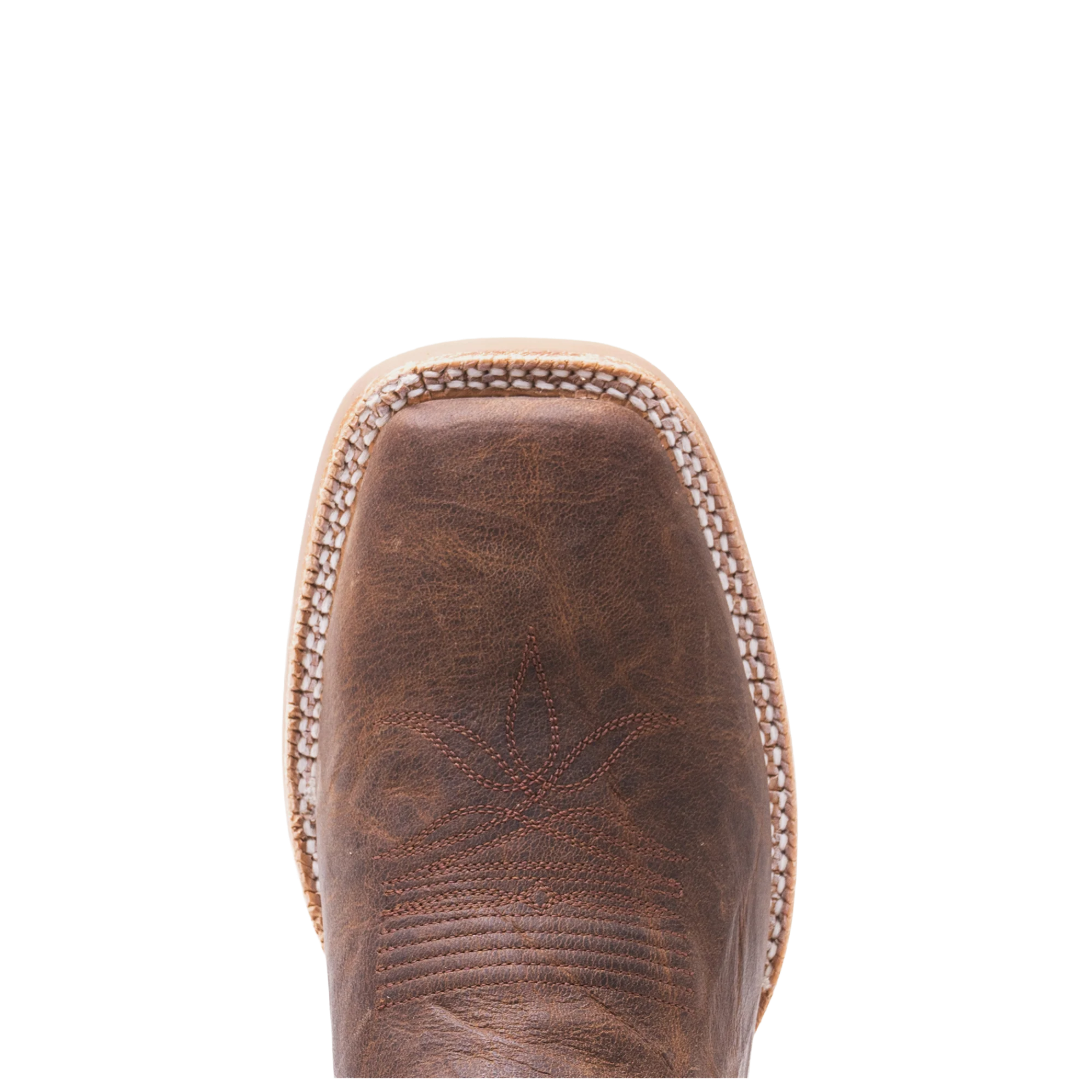 HYER Men's Bucklin Tan Leather Square Toe Western Boot HM11049