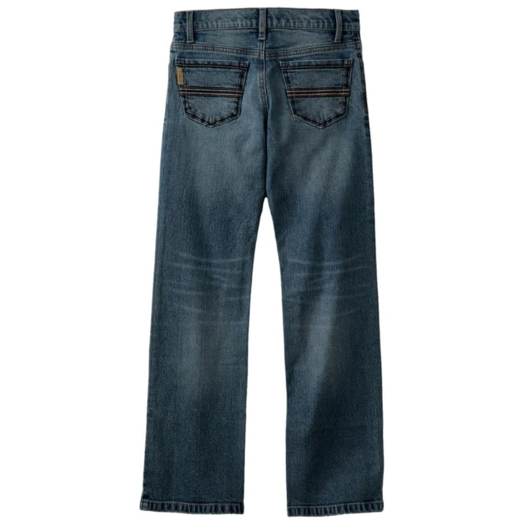 Cinch Boy's Relaxed Medium Stone Indigo Blue Bootcut Jean MB16642009