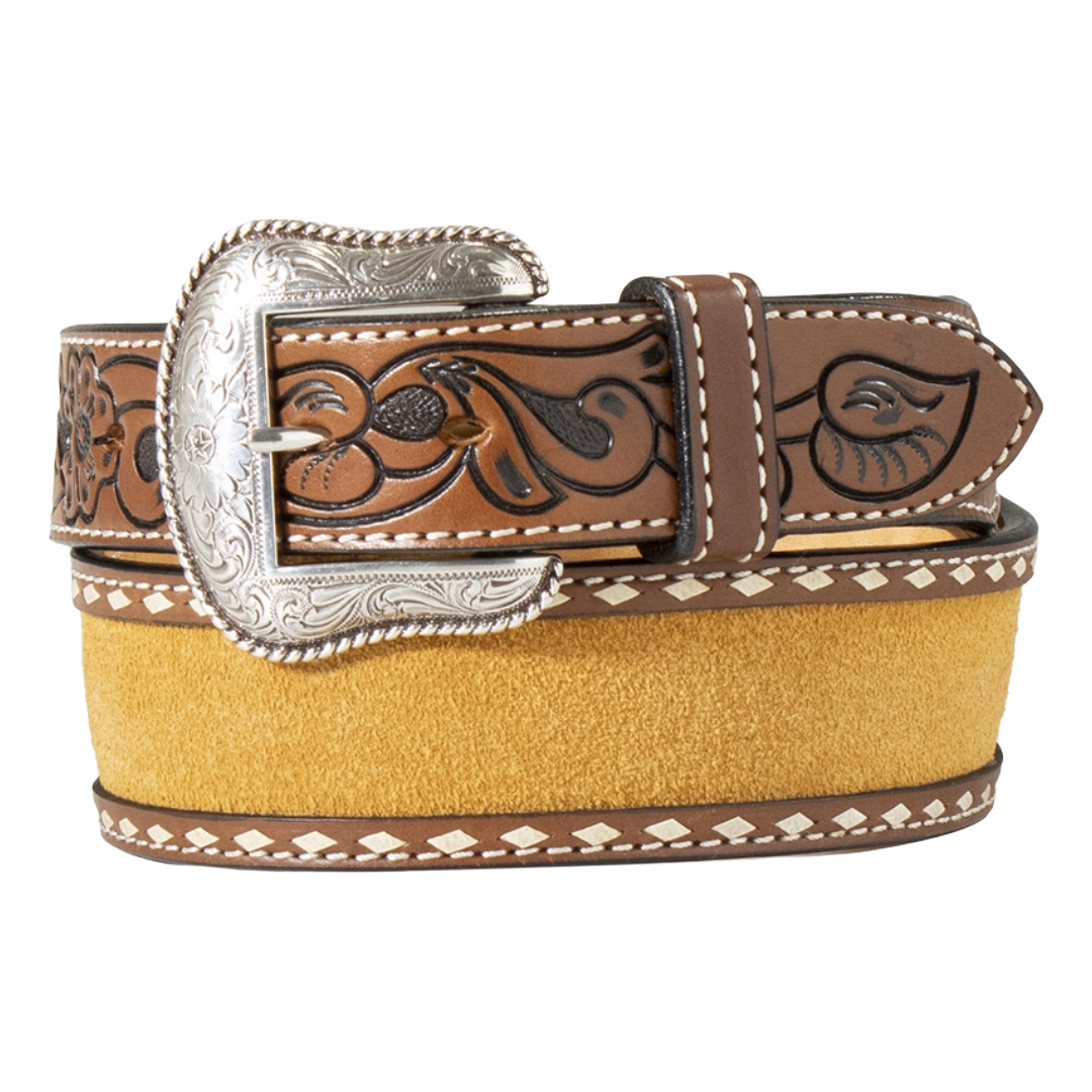Nocona Men's Brown Roughout Leather Western Belt N210000702