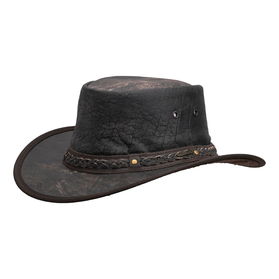 Outback Trading Company Iron Chocolate Brown Crushable Hat 1377-CHO