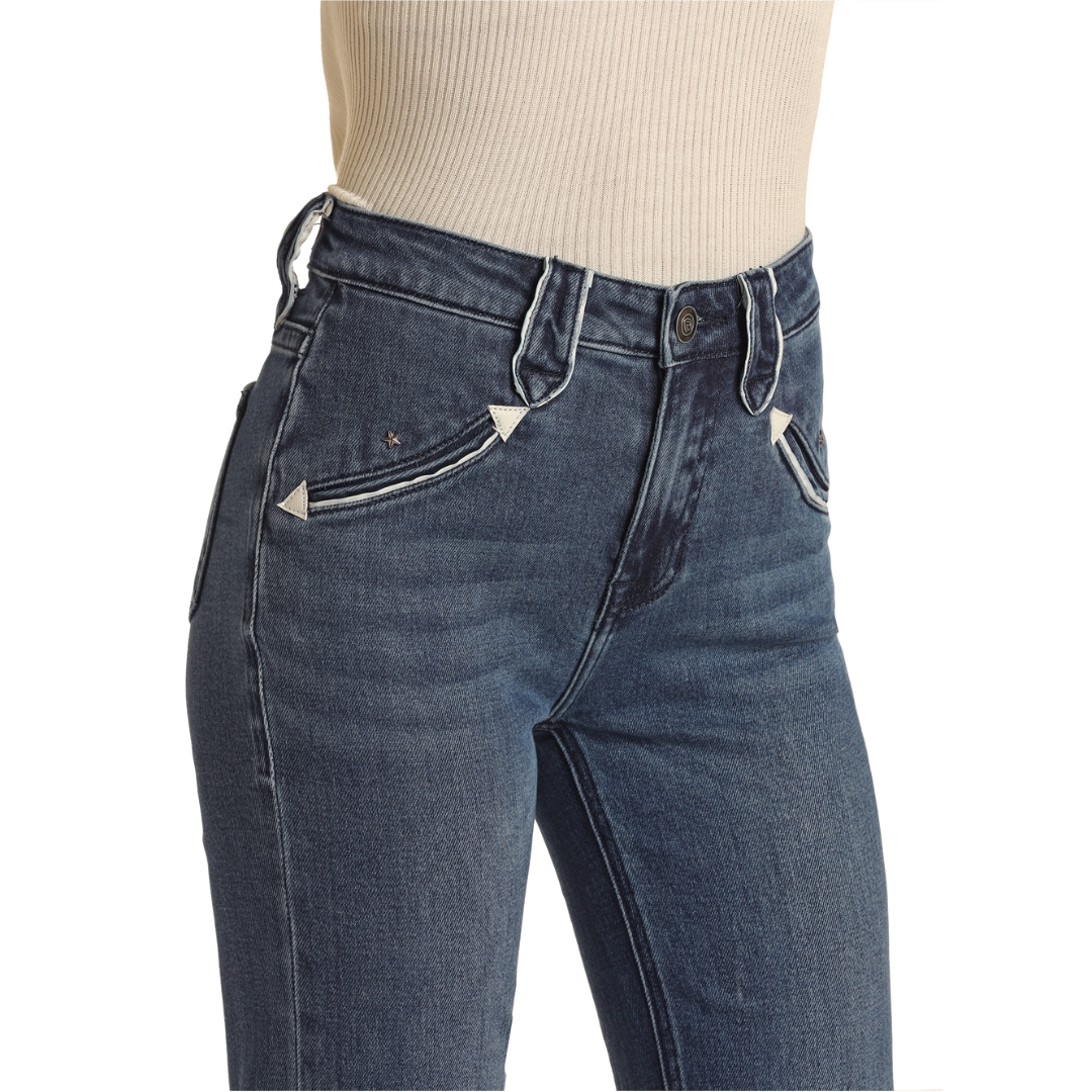 Rock & Roll Denim® Ladies Piping Loop High Rise Trouser RRWD5HRZQJ