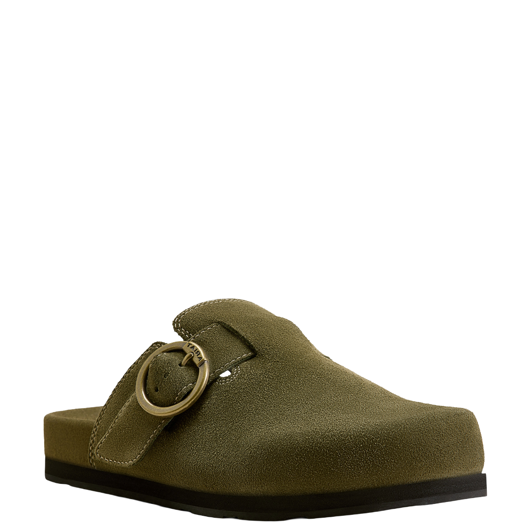 Ariat Ladies Country Mule Olive Suede Slip On Shoe 10080469