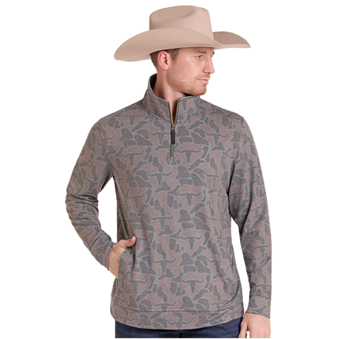Rock & Roll Denim Men's Camo Print Jersey Pullover BM91T09634