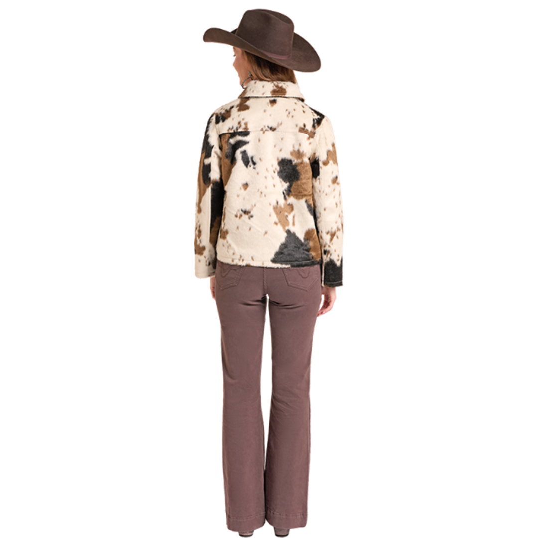 Rock & Roll Denim Ladies Natural Cowhide Jacket BW92C09390