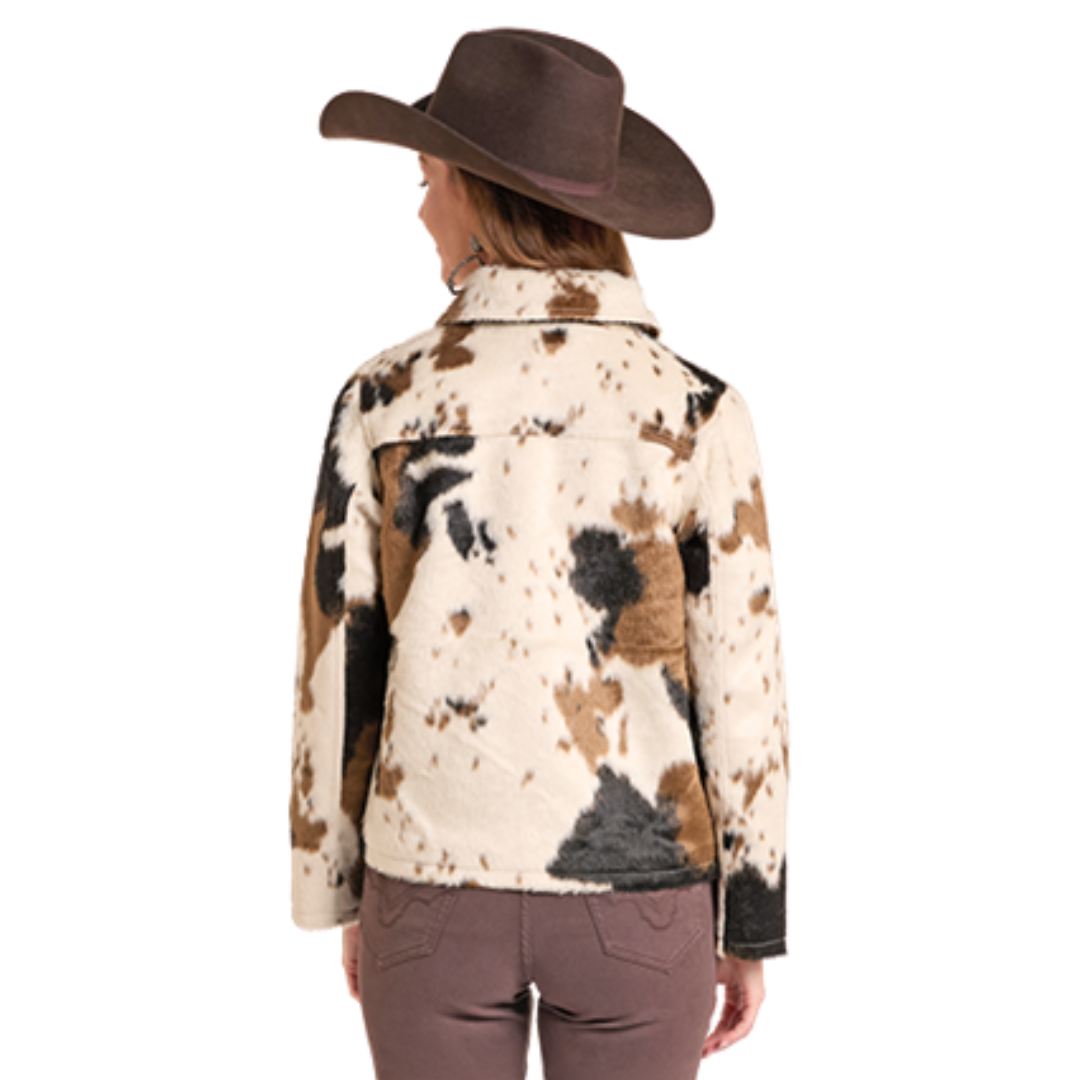 Rock & Roll Denim Ladies Natural Cowhide Jacket BW92C09390