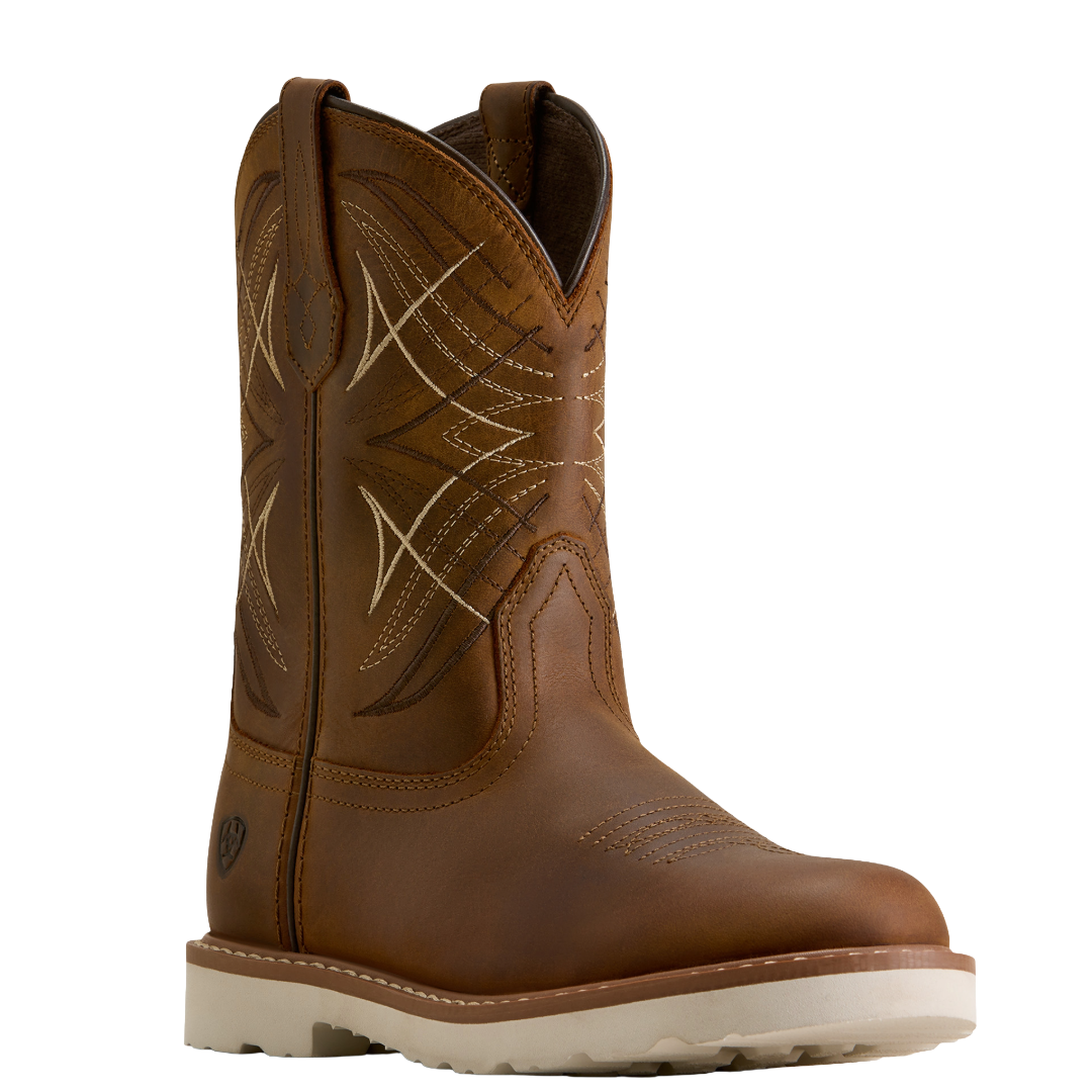 Ariat Youth Activate Distressed Brown Round Toe Western Boot 10080485