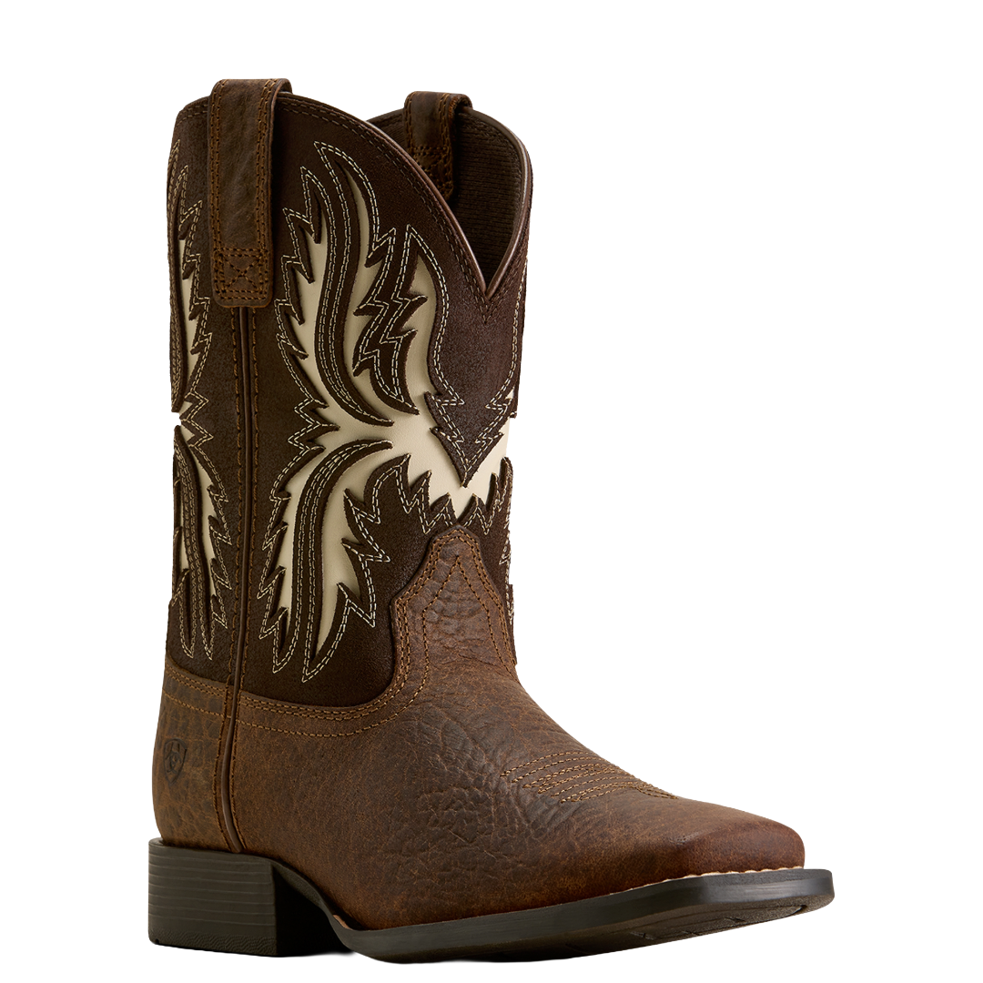 Ariat Youth Driftwood Earth Wide Square Toe Western Boot 10080273