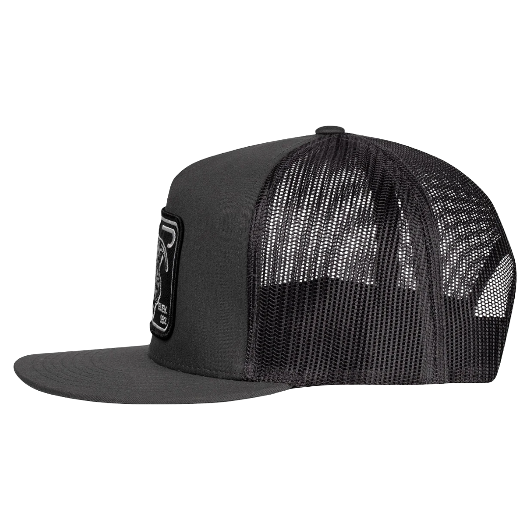 Lazy J Ranch Charcoal Grey Elevation 5 Panel Trucker Cap GRYGRY4ELEV