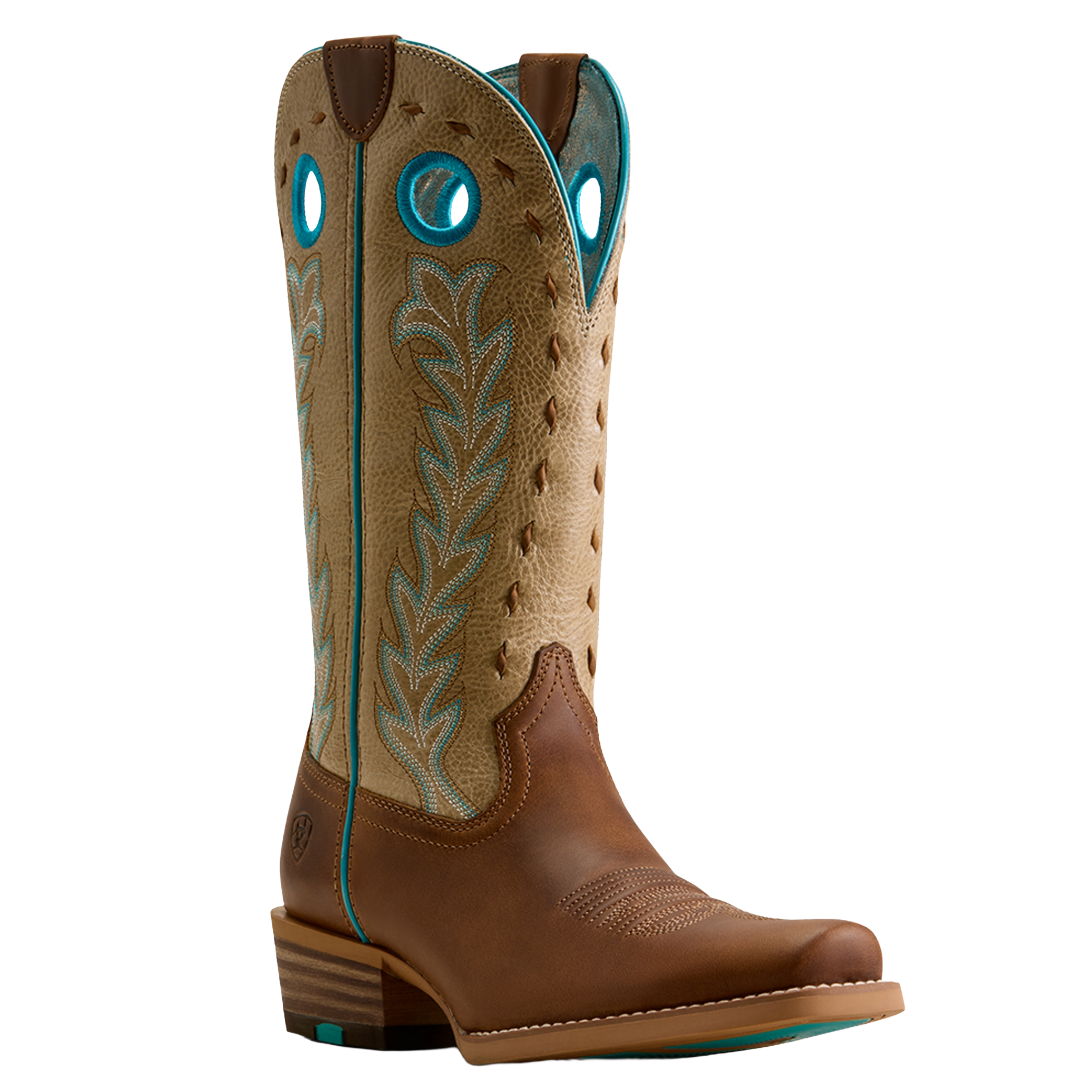 Ariat Ladies Lucera Wheat Brown Narrow Cutter Toe Western Boot 10080296