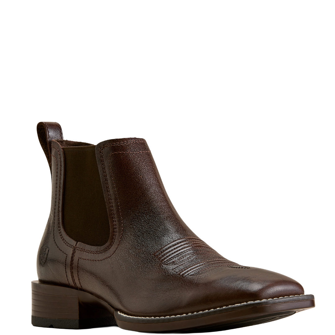 Ariat Men's Booker Chelsea Chocolate Chip Wide Square Toe Western Boot 10080415