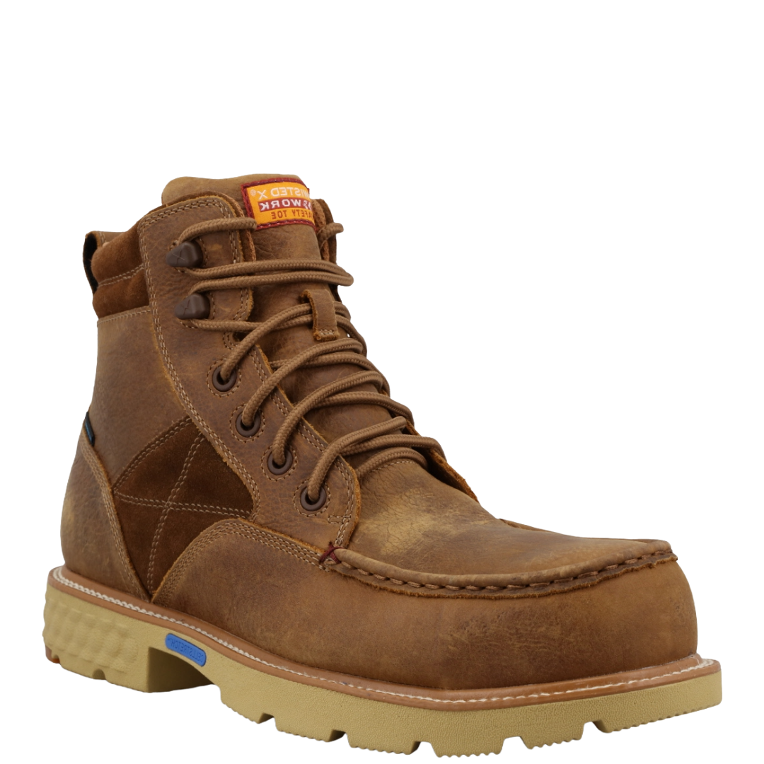 Twisted X Men's Worn Saddle Brown 6" Work Boot MXCNW15