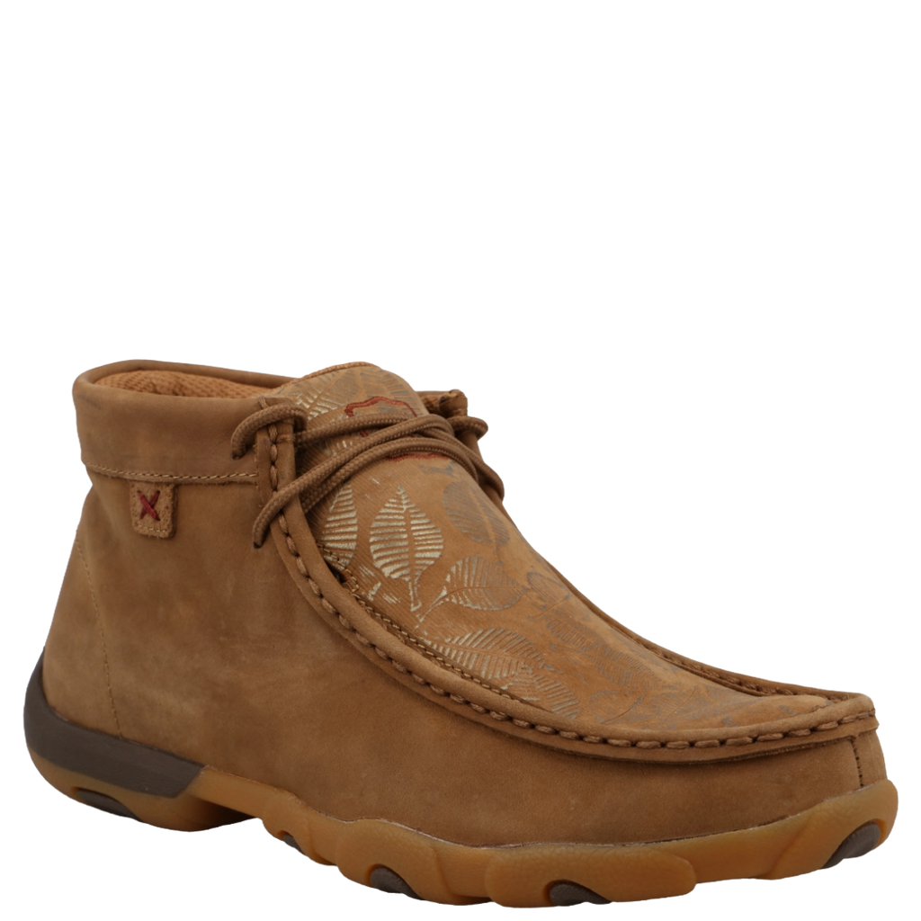 ローズ　2点 Twisted X Ladies Chukka Driving Moc Bronze Shimmer & Burnt Sand Shoe W