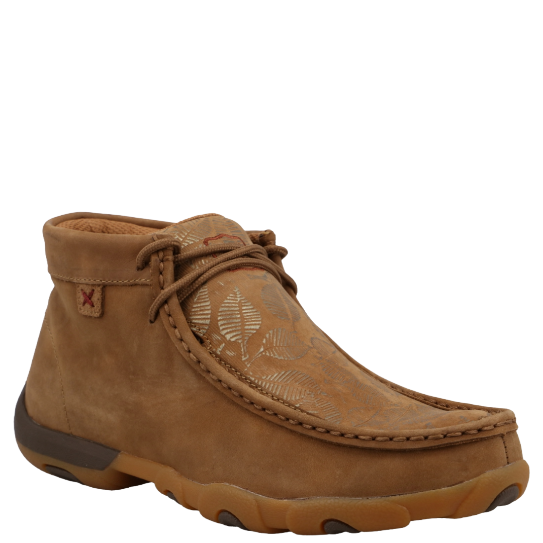 Twisted X Ladies Chukka Driving Moc Bronze Shimmer & Burnt Sand Shoe WDM0167