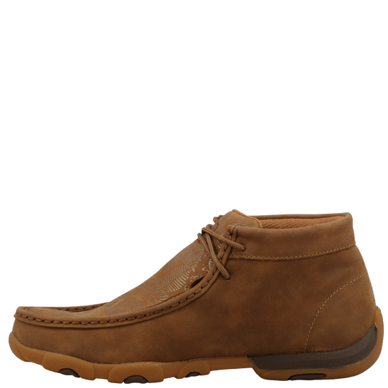 Twisted X Ladies Chukka Driving Moc Bronze Shimmer & Burnt Sand Shoe W