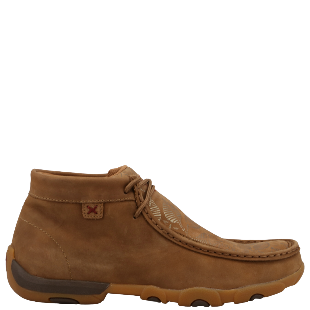 Twisted X Ladies Chukka Driving Moc Bronze Shimmer & Burnt Sand Shoe WDM0167
