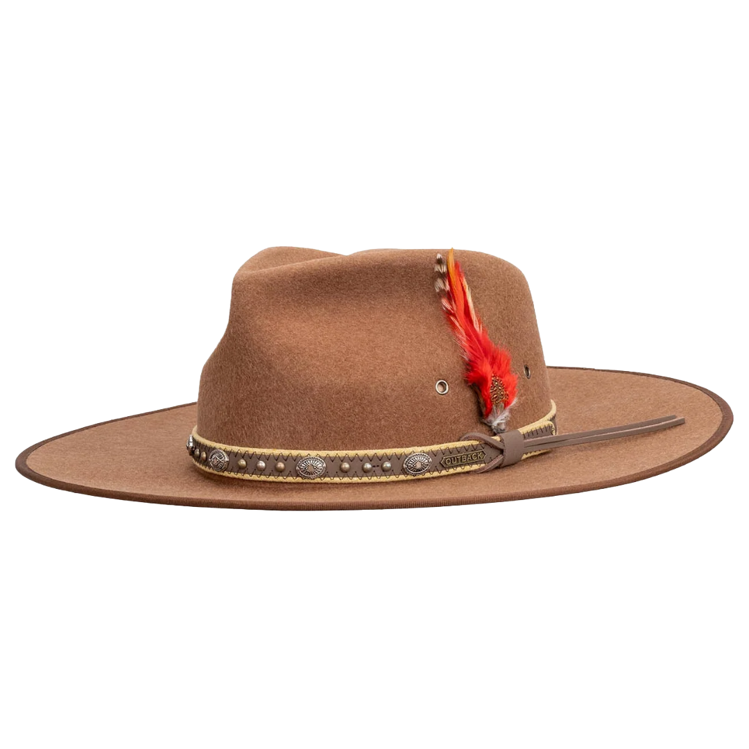 Outback Trading Co. Swan Heather Brown Wool Hat 1114-HTN
