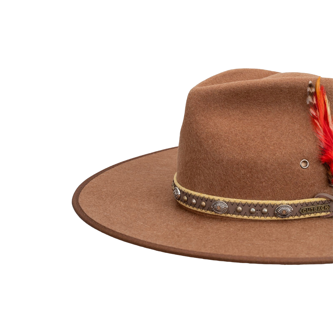 Outback Trading Co. Swan Heather Brown Wool Hat 1114-HTN