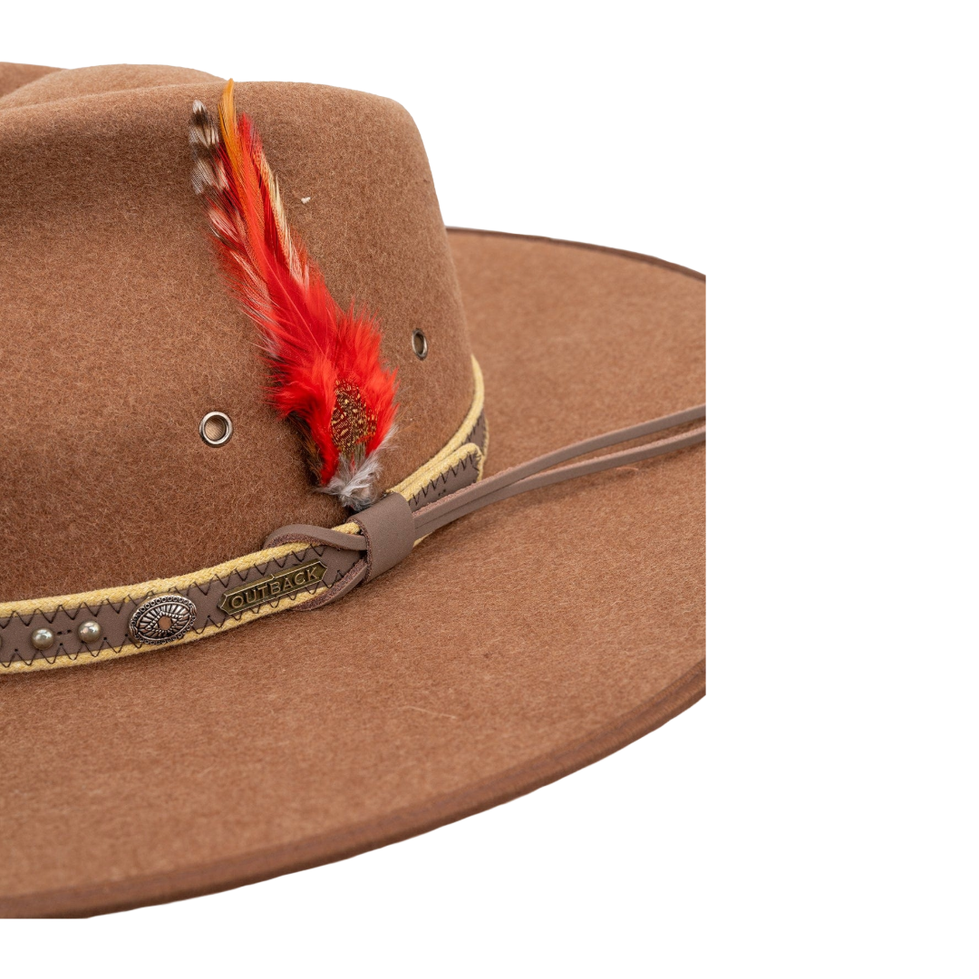 Outback Trading Co. Swan Heather Brown Wool Hat 1114-HTN