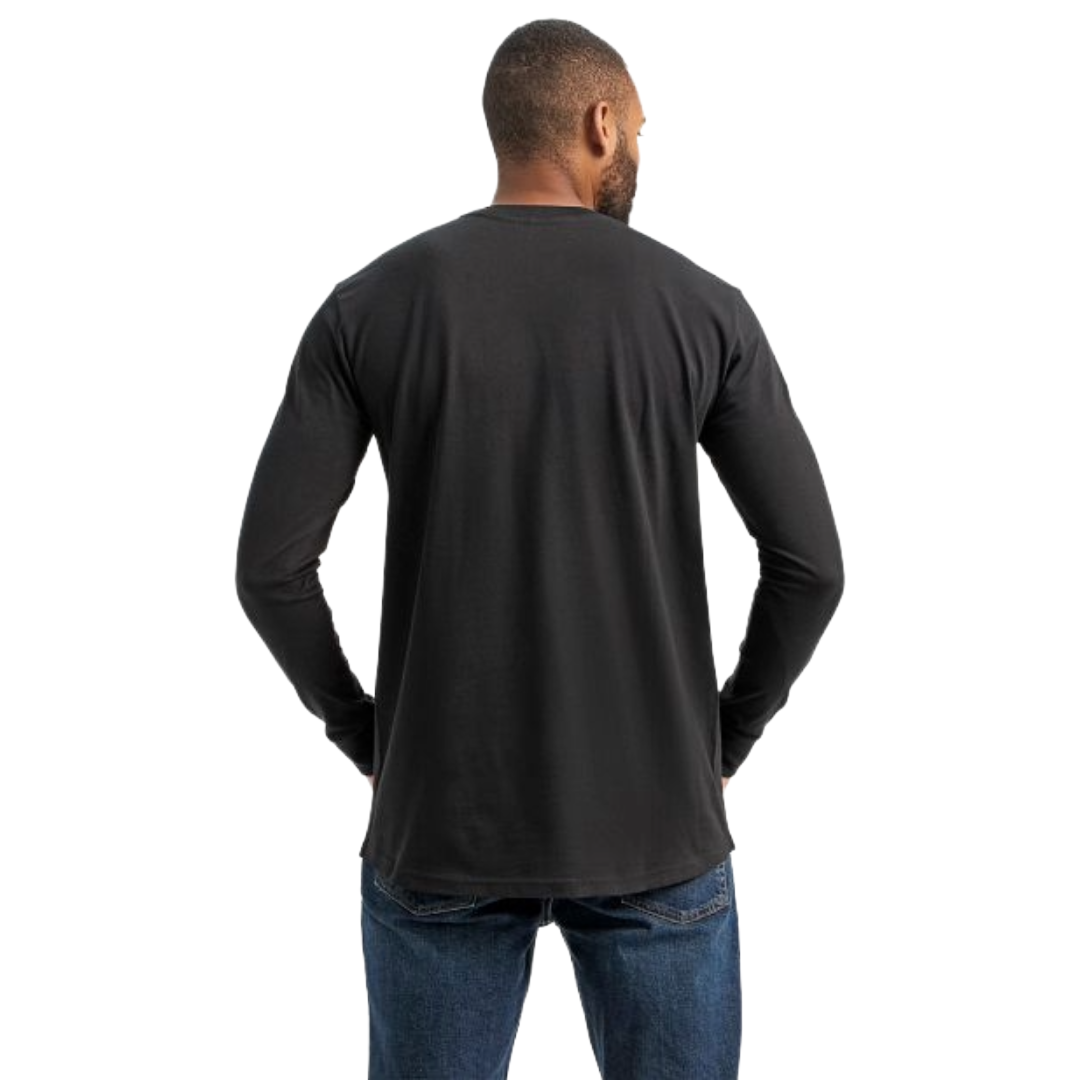 Red Wing Men's Black One Pocket Logo Graphic Long Sleeve T-Shirt 98474