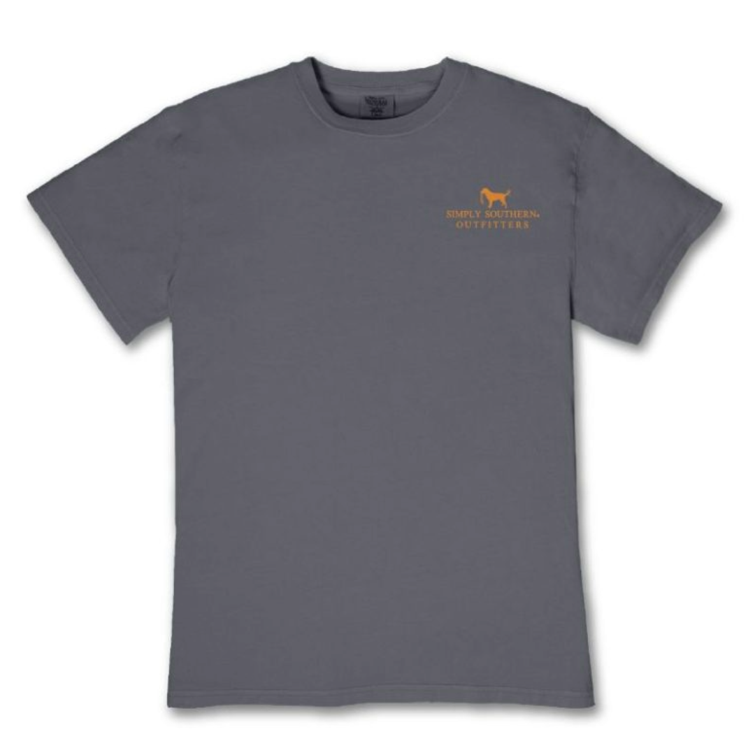 Simply Southern Men's Graphite Hunting Graphic T-Shirt MN-MINWASH-DOWN-GRPHT