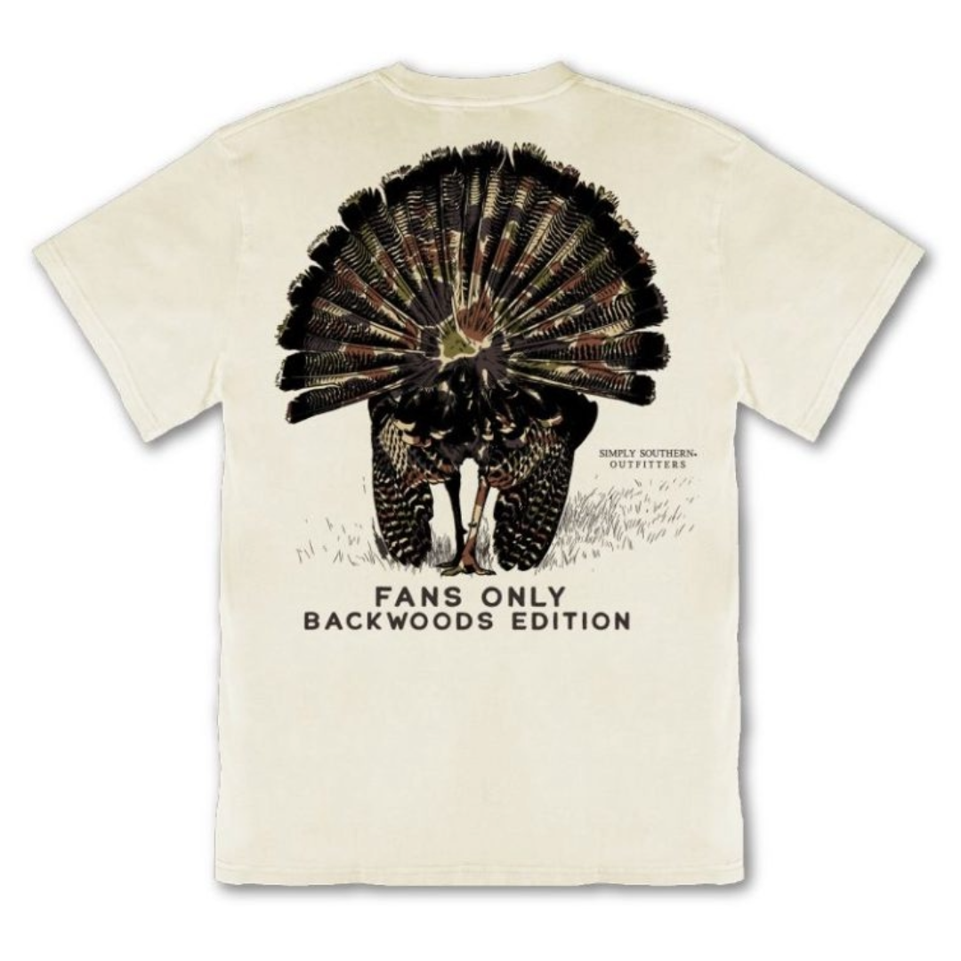 Simply Southern Men's Bone Fans Only Backwoods Graphic T-Shirt MN-MINWASH-ONLY-BONE