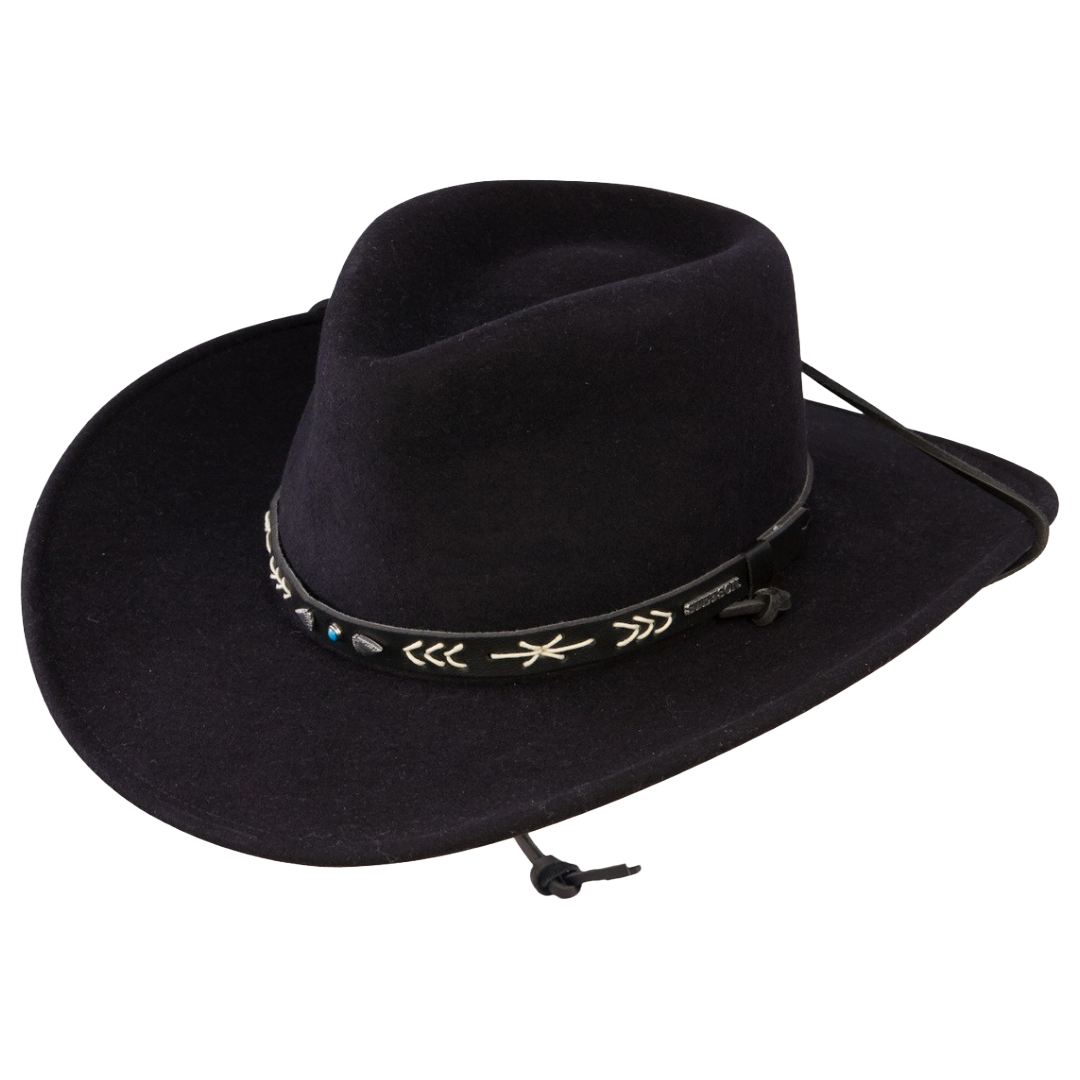 Stetson Santa Fe Black Wool Felt Outdoor Hat SWSTFE-813207