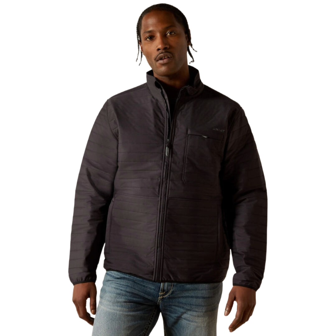 Ariat Men's Wylie Obsidian Black Full Zip Jacket 10079869
