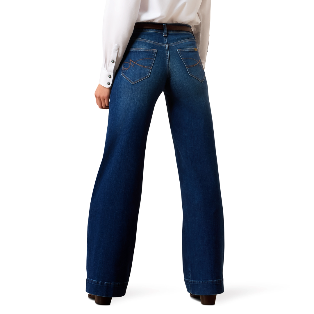 Ariat Ladies High Rise Revel Vilma Norwalk Ultrastretch Wide Leg Jeans 10078903