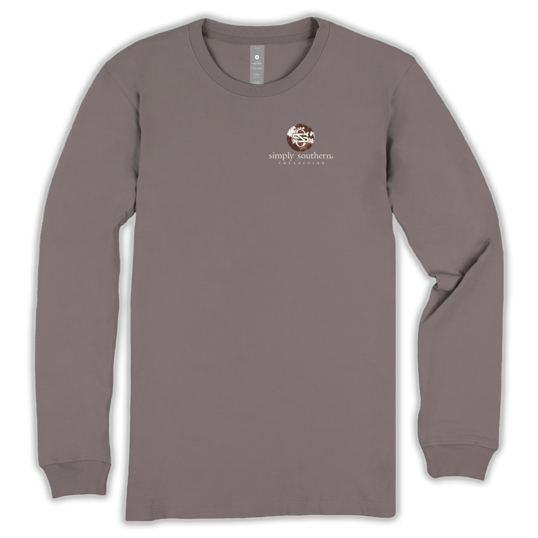 Simply Southern Ladies Grey Faith T-Shirt LS-FAITH-DRFTWD
