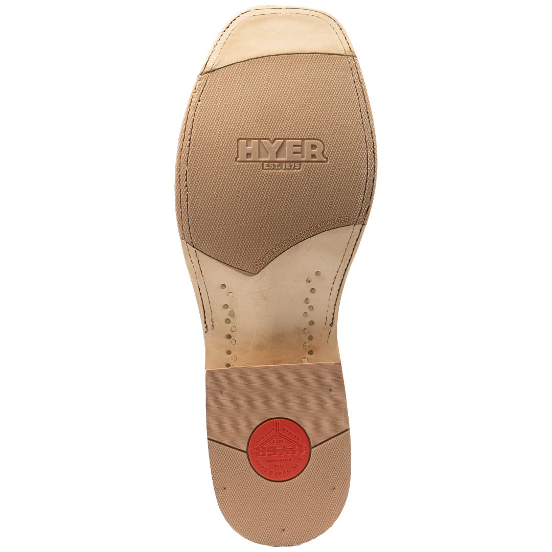 HYER Men's Kincaid Shrunken Bull Hide & Blue Western Boot HM11055