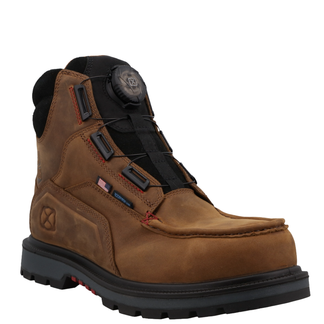 Twisted X Men's 6" Quick Draw Brown & Black Nano Toe Work Boot MDANW02