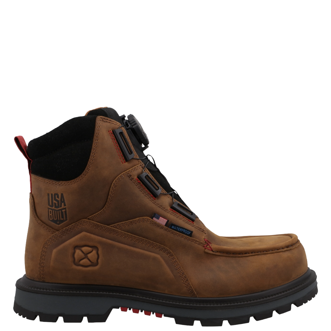Twisted X Men's 6" Quick Draw Brown & Black Nano Toe Work Boot MDANW02