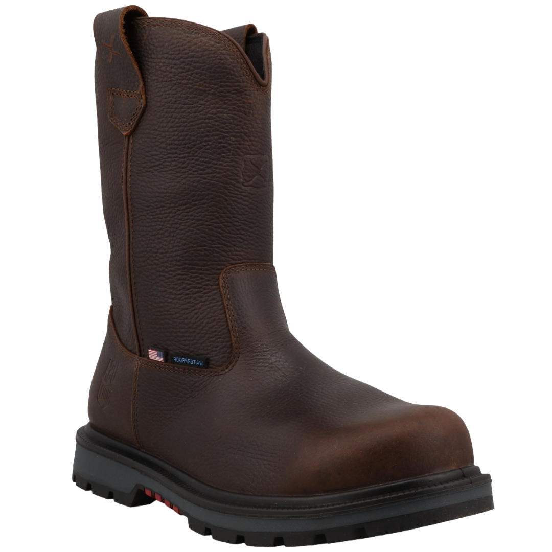 Twisted X Men's Dark Brown 11" Pull On Work Boot MDANW03