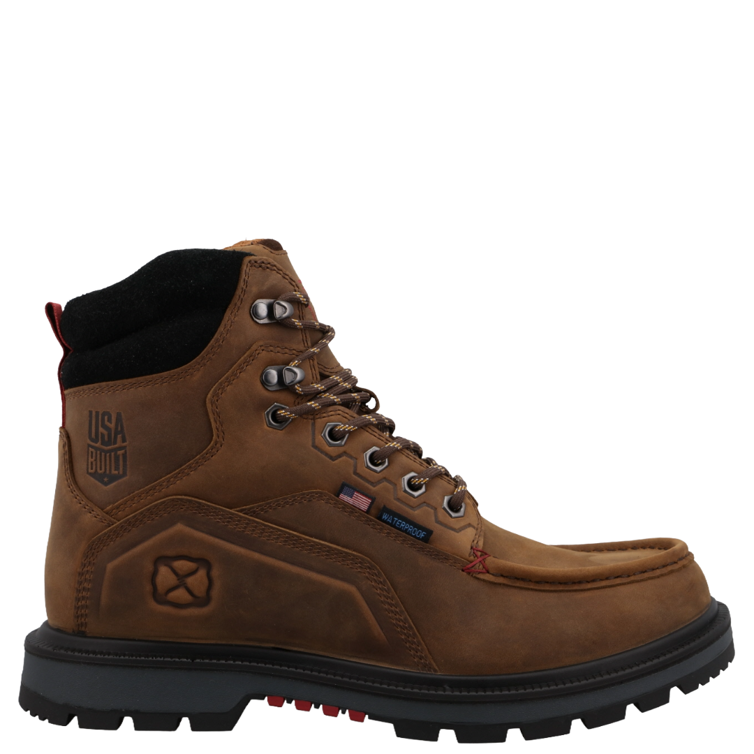 Twisted X Men's Brown & Black 6" Waterproof Work Boot MDAW001