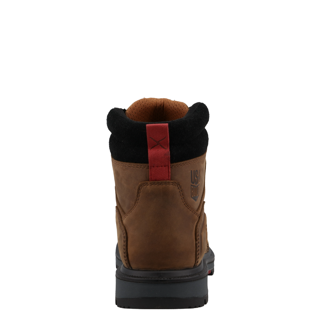 Twisted X Men's Brown & Black 6" Waterproof Work Boot MDAW001