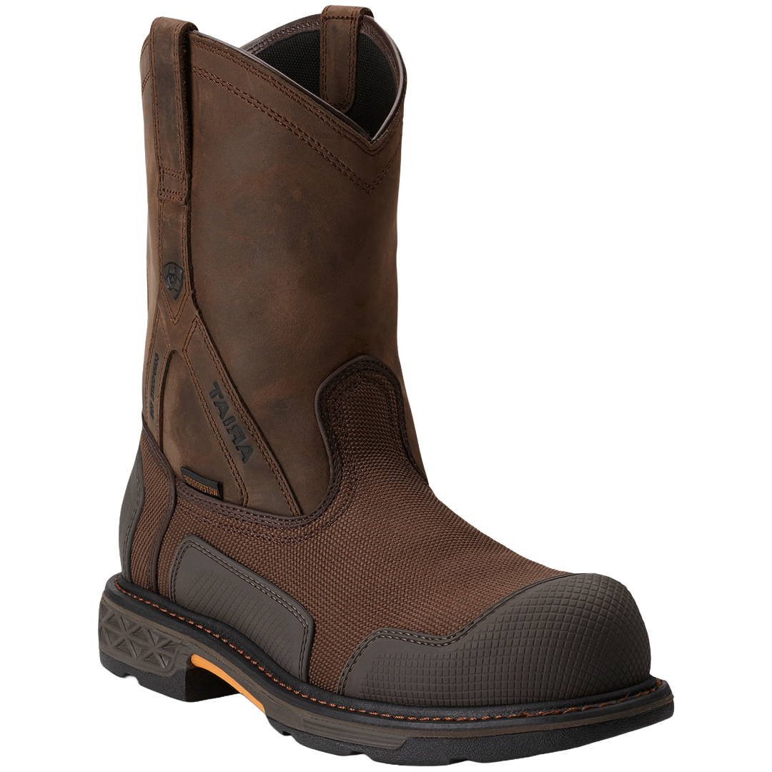 Ariat Men's OverDrive XTR Waterproof Brown Cordura Composite Toe Work Boot 10012942
