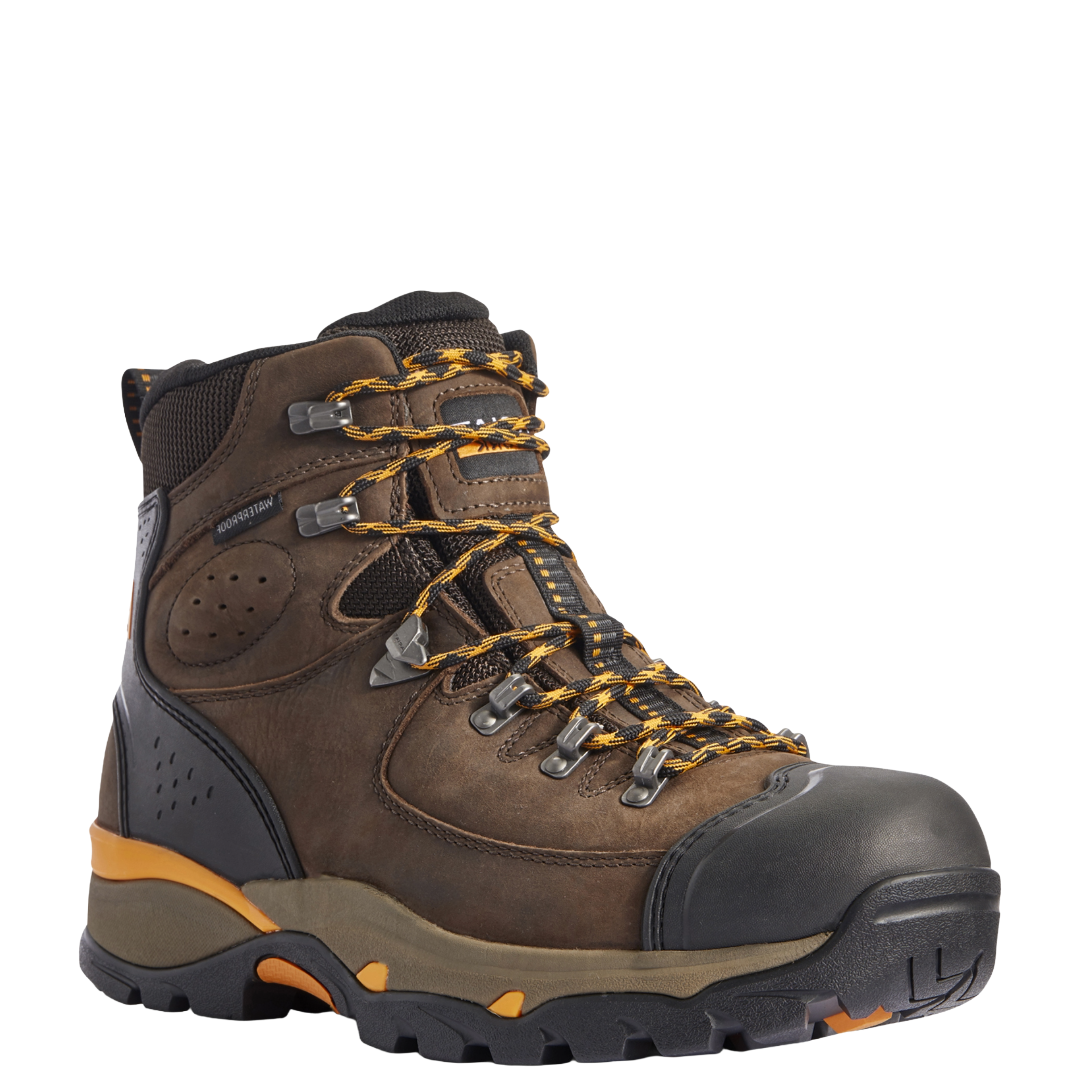 Ariat Men's Endeavor 6" Chocolate Brown Waterproof Work Boot 10031659