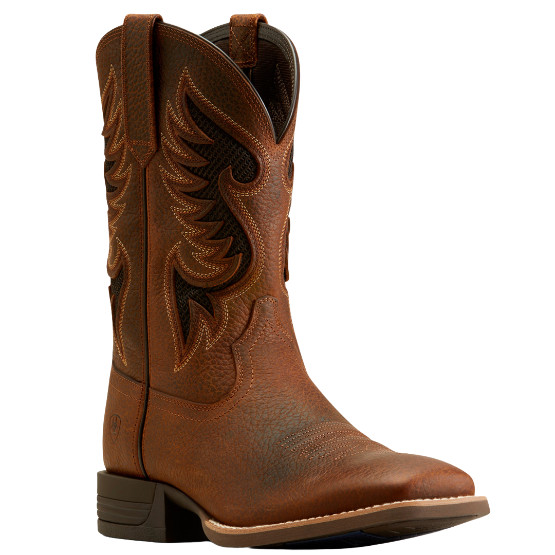 Ariat Men's Cowpuncher VentTEK Brown Oiled Rowdy Cowboy Boot 10051035