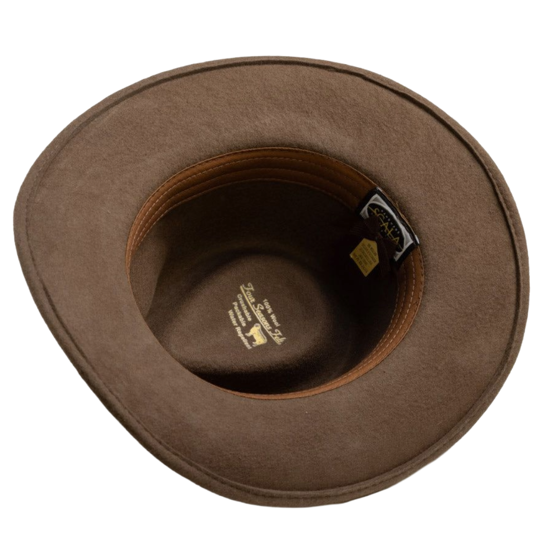 Scala San Antonio Khaki Crushable Wool Western Hat DF105-KHAKI