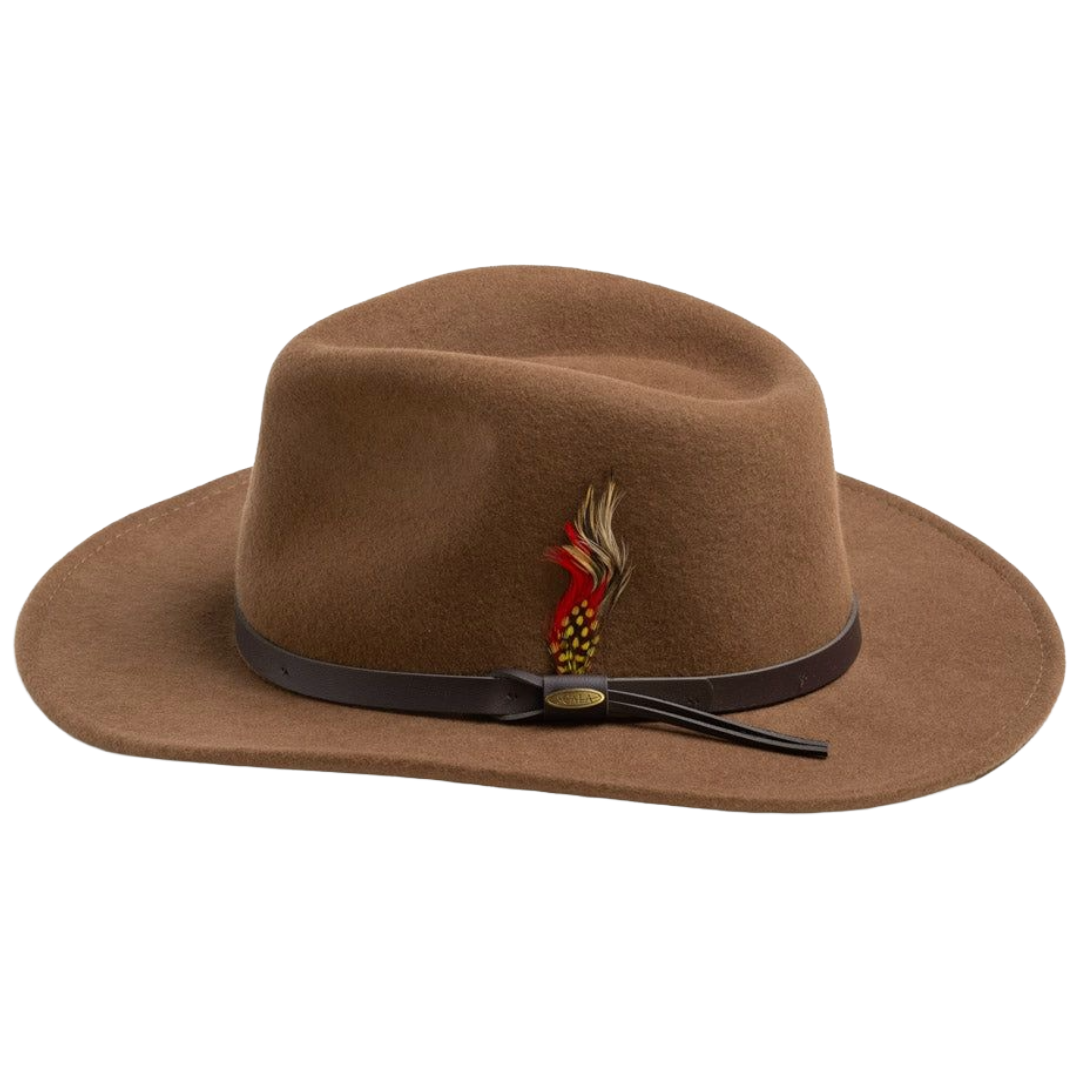 Scala Dakota Pecan Crushable Wool Western Hat DF6-PECAN