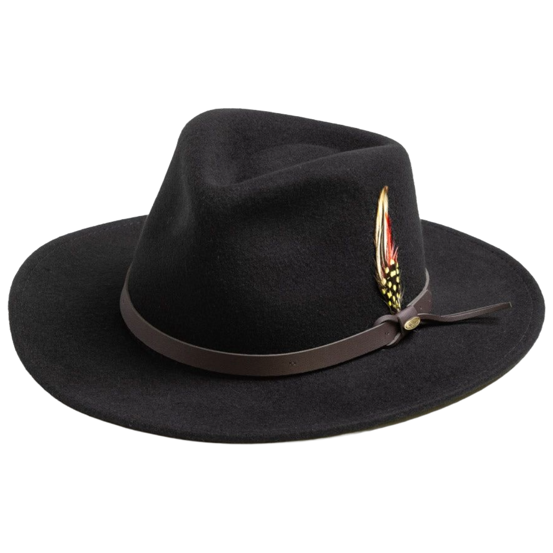 Scala San Antonio Black Crushable Wool Western Hat DF105-BLACK