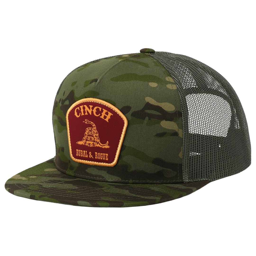 Cinch Men's Olive Green Camo Trucker Cap MCC0600619
