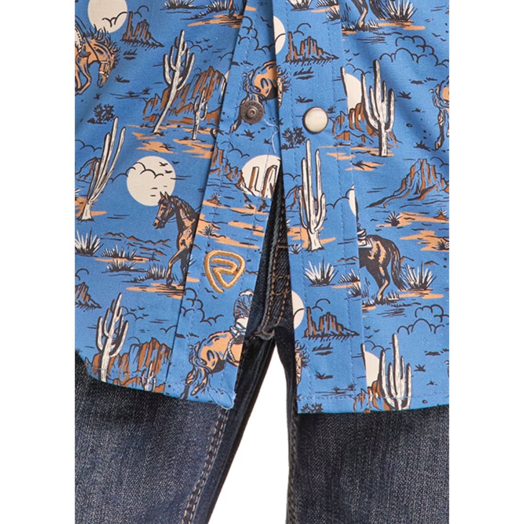 Rock & Roll Youth Boy's Novelty Print Snap Shirt BBN2S09436