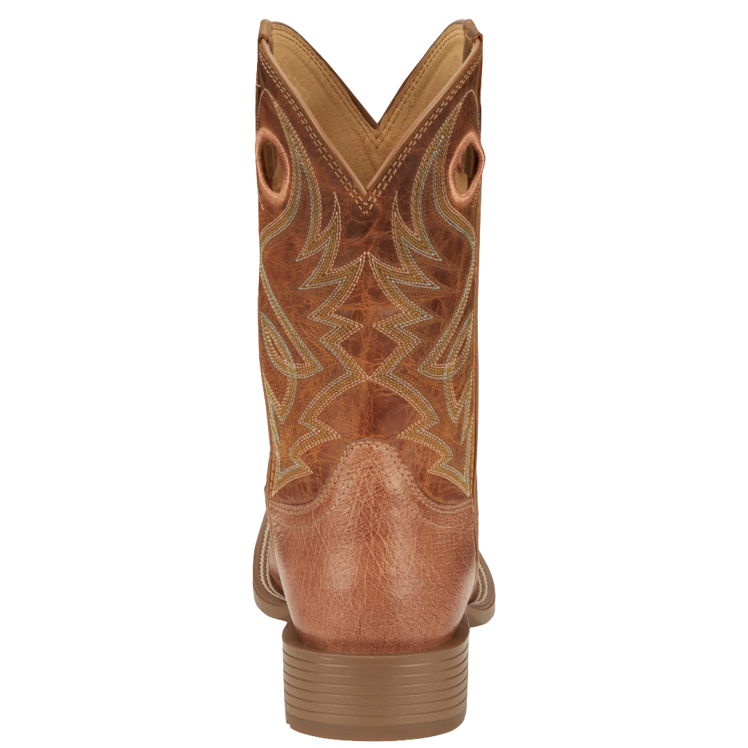Justin Men's Roswell 11" Smooth Ostrich Square Toe Western Boot UN8750