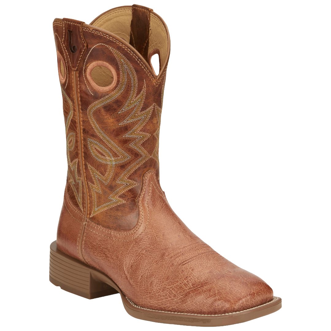Justin Men's Roswell 11" Smooth Ostrich Square Toe Western Boot UN8750