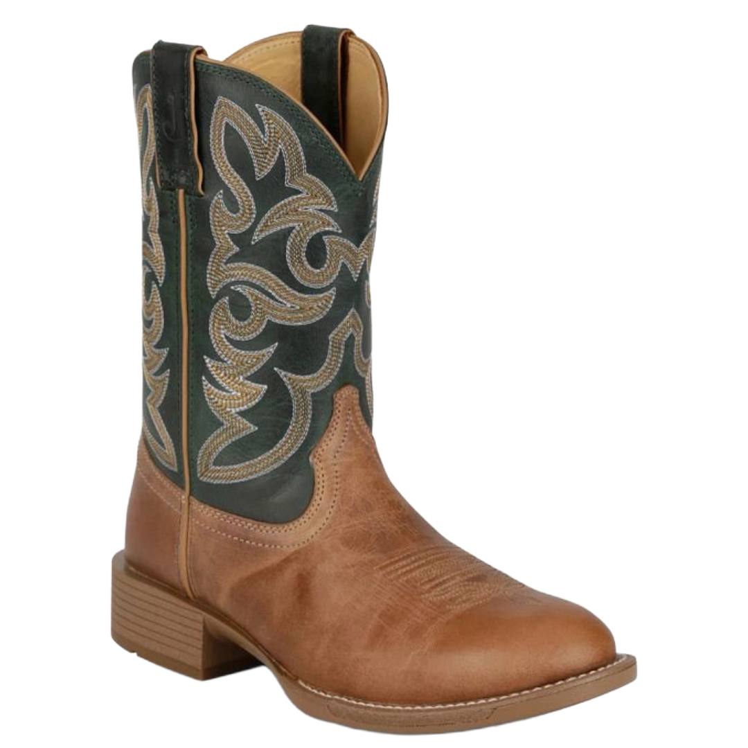 Justin Men's Jasper 11" Forest Green Round Toe Western Boot UN7172