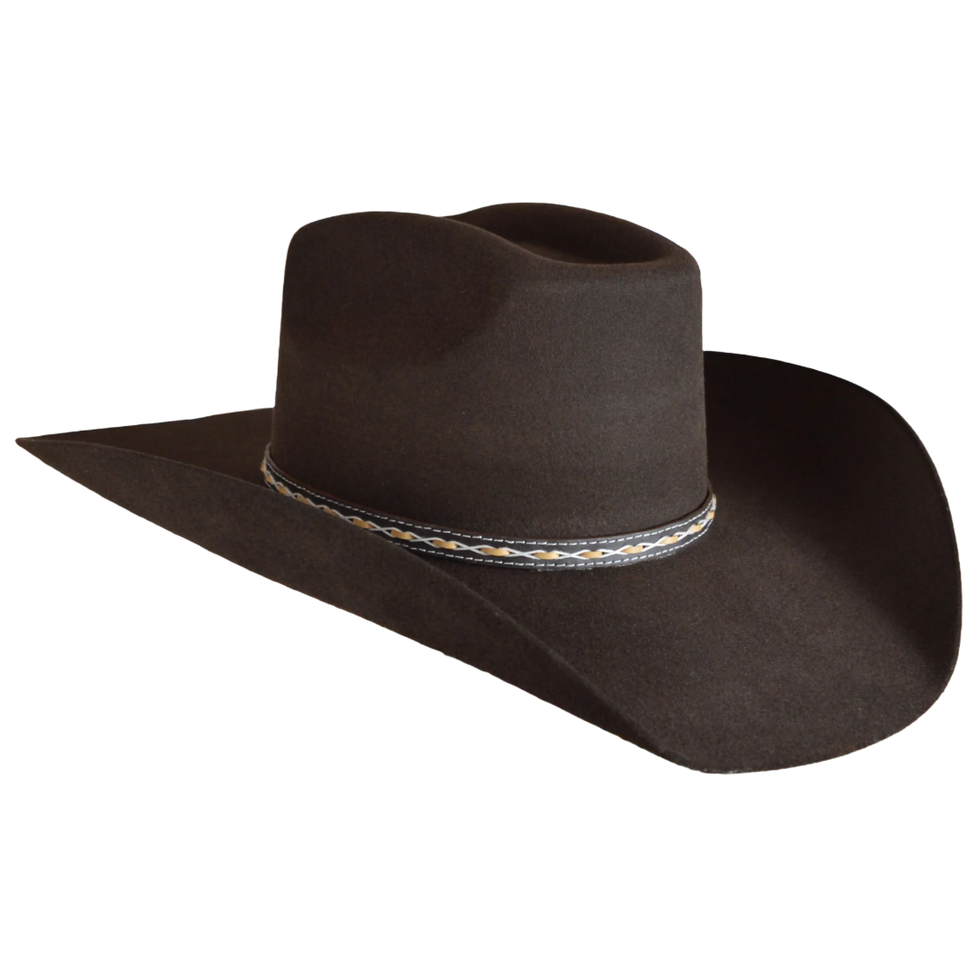 Stetson 3X Stallion Square With Eyelets Chocolate Wool Western Hat SWSQRE-794222