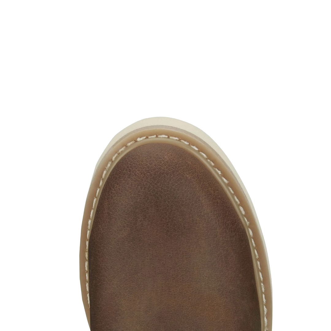 Justin Men's Ram Pecan Brown 10" Round Steel Toe Work Boot OW4711