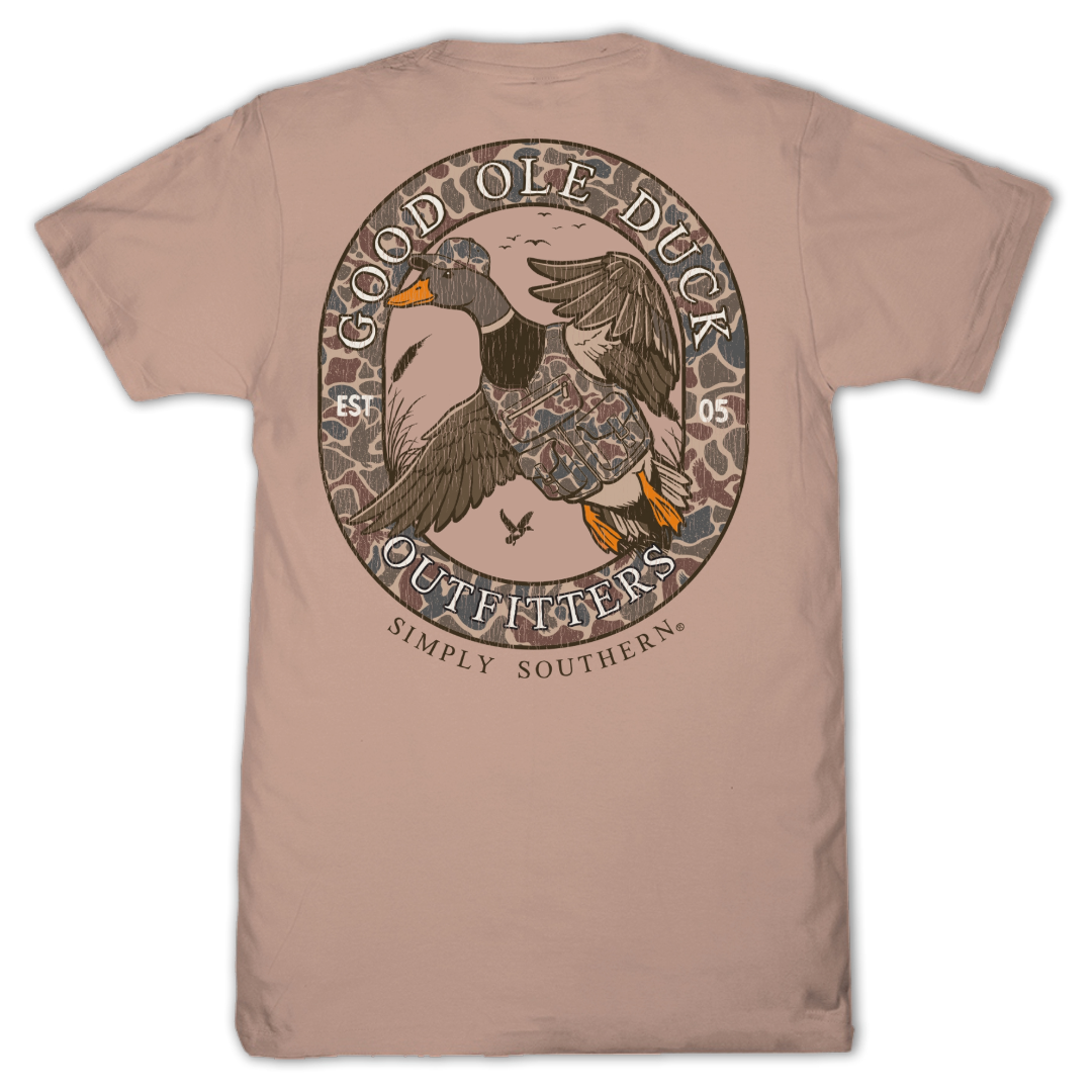Simply Southern Men's Ole Duck Mahogany T-Shirt MN-SS-OLEDUCK-MAHOGANY