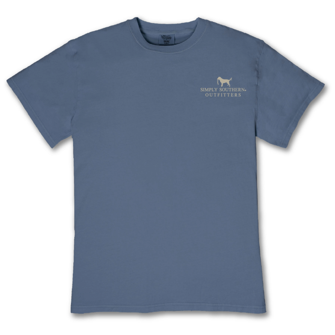 Simply Southern Men's Mud Lab Retriever Overcast Blue T-Shirt MN-MINWASH-MUDLAB-OVRCST